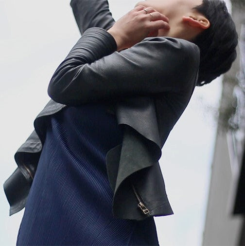 Summer Leather Jacket in Motion